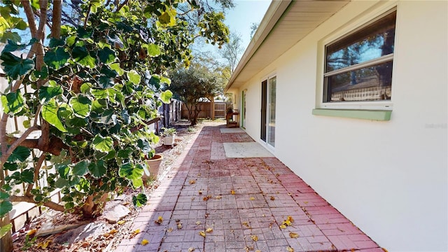 exterior space with a fenced backyard