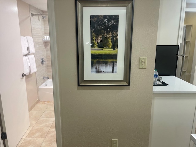 interior space with tile floors