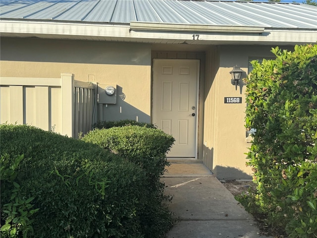 view of doorway to property