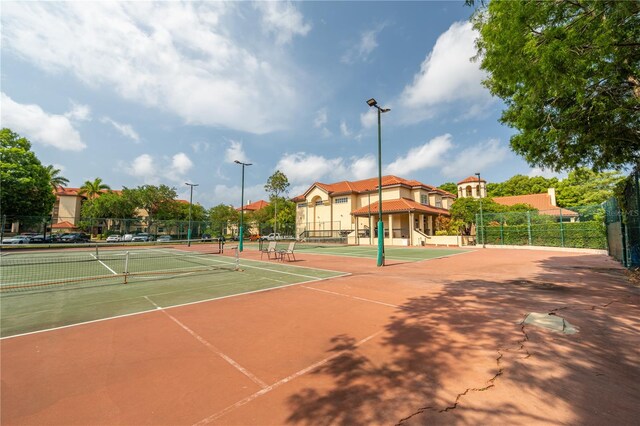 view of tennis court