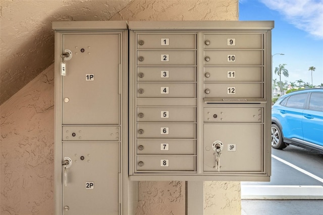 exterior space featuring mail boxes