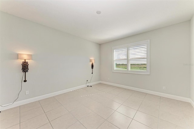 view of tiled spare room