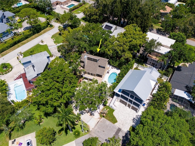 bird's eye view featuring a residential view