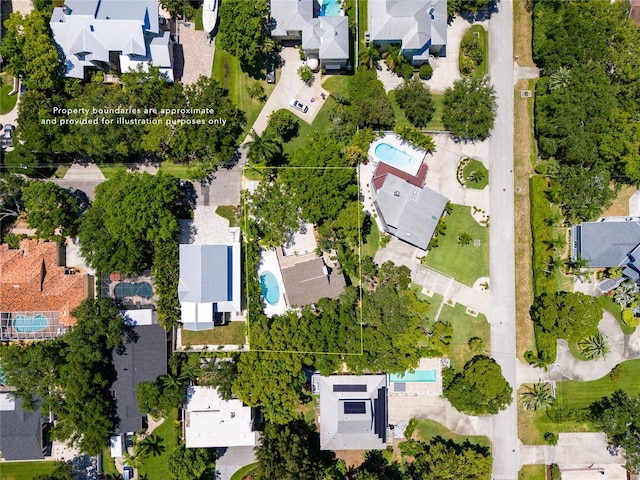 birds eye view of property featuring a residential view