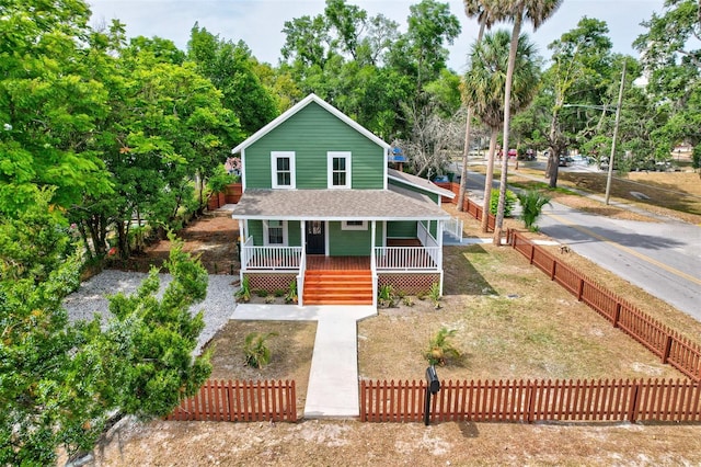 front of property with a porch