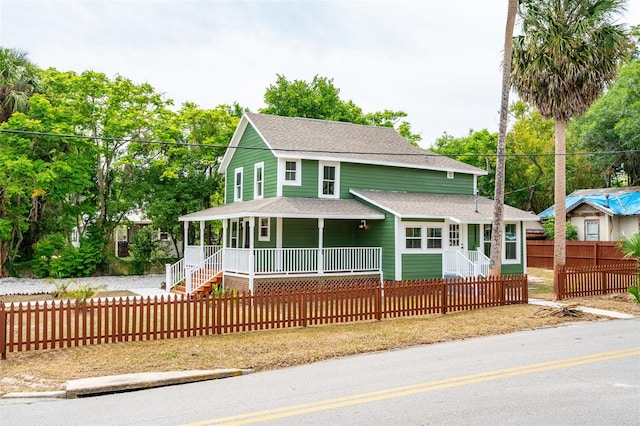 view of front of home featuring a porch