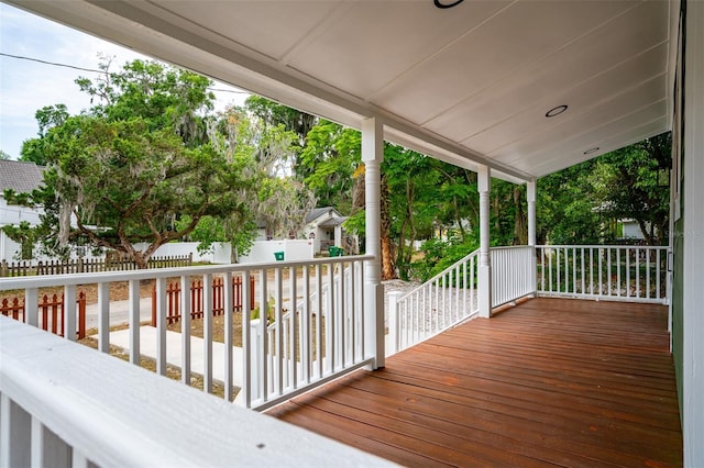 view of wooden terrace