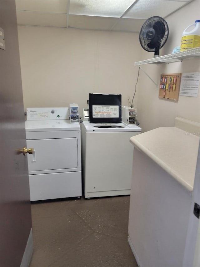 laundry area featuring independent washer and dryer