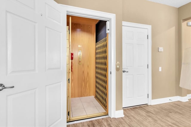 interior space featuring light hardwood / wood-style floors