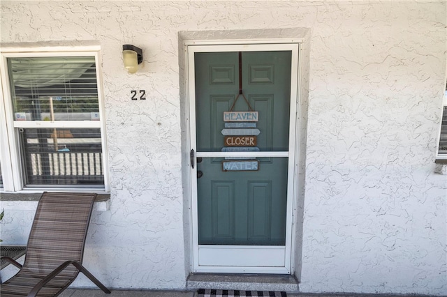 view of doorway to property