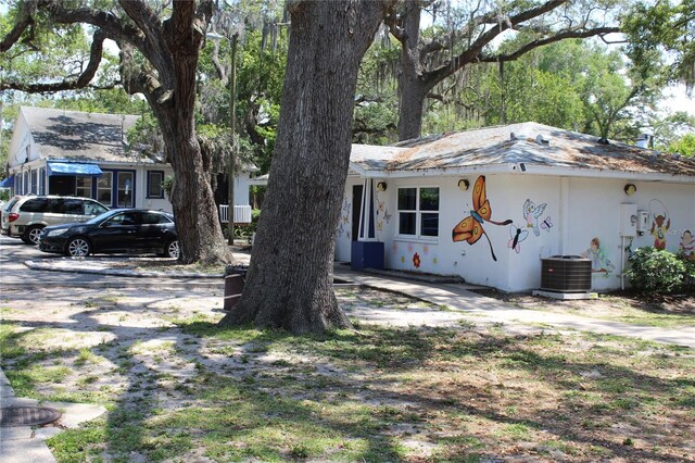 view of front of house with central AC