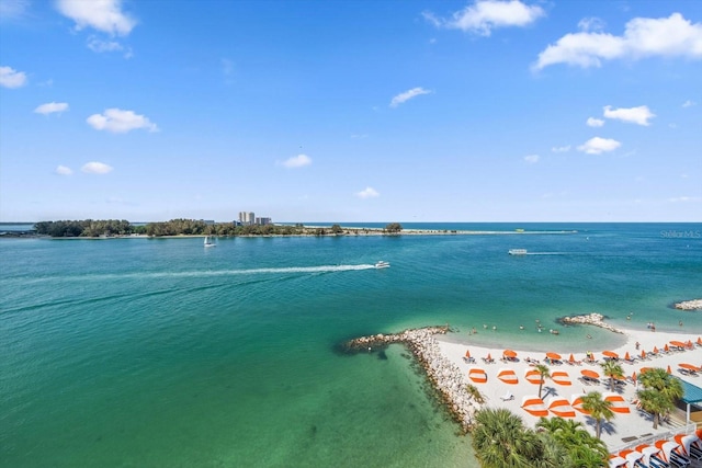 water view with a beach view