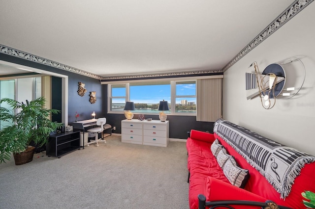 view of carpeted living room