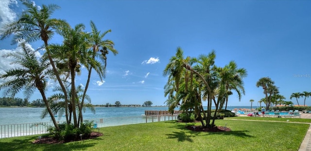 view of property view of water