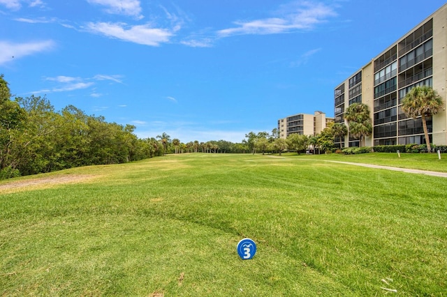 surrounding community featuring a lawn