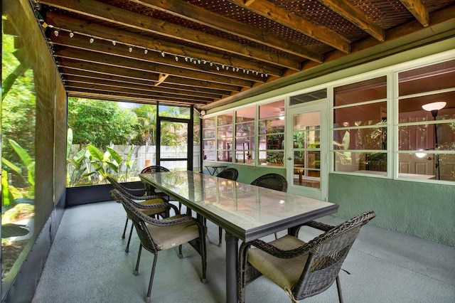 view of sunroom / solarium