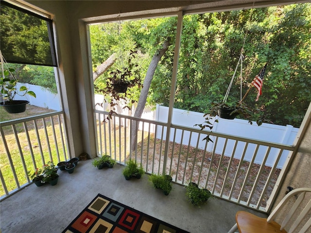 view of sunroom