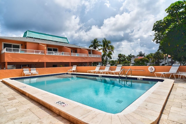 view of pool with a patio area