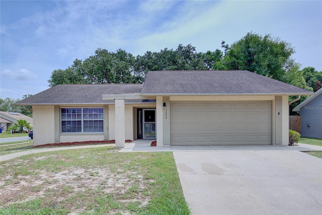 ranch-style house with a garage