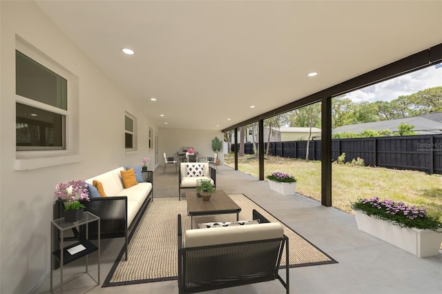 view of patio / terrace with an outdoor hangout area