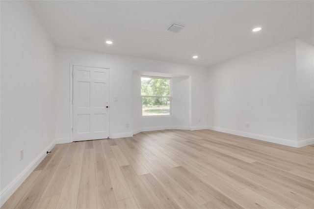 7414 Van Dyke Rd, Odessa, FL 33556 - unfurnished room with light wood-style flooring, recessed lighting, and baseboards