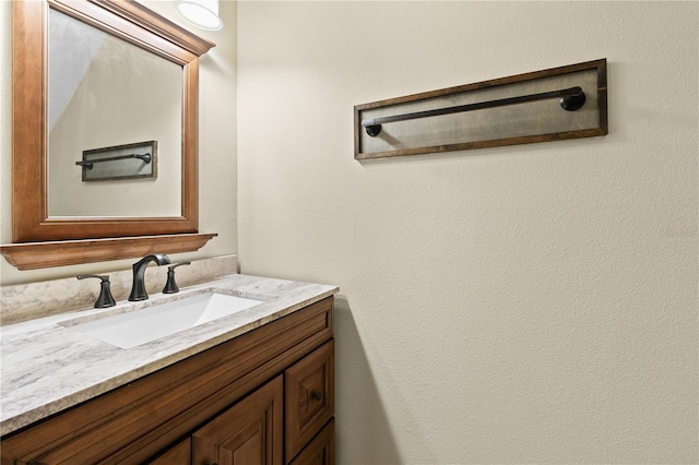 bathroom with oversized vanity