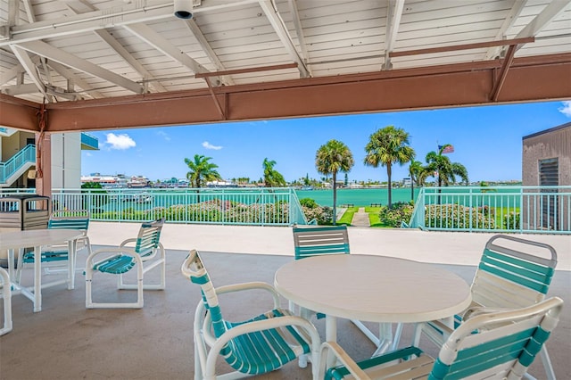 view of patio with a gazebo