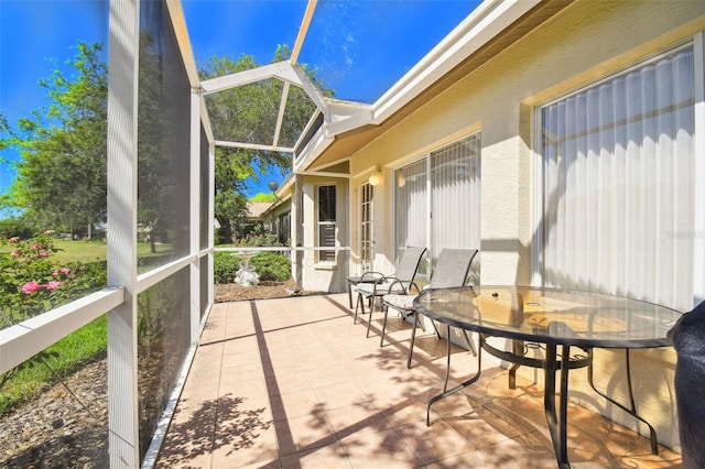 view of sunroom