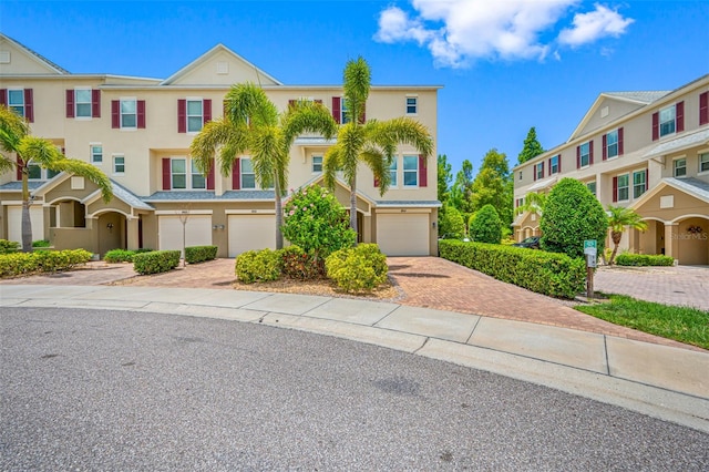 view of property with a garage