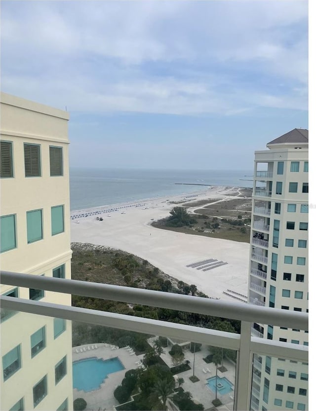 water view with a beach view