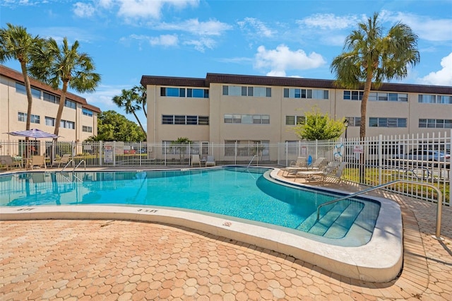 view of pool with a patio