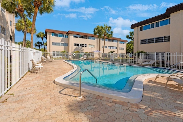 view of pool with a patio