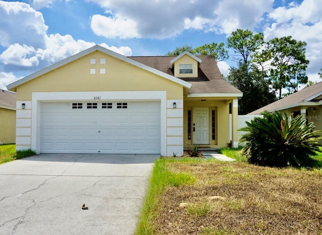 view of front of home featuring a garage