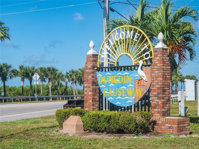 view of community sign