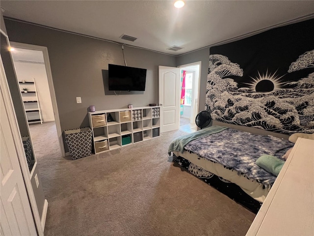 view of carpeted bedroom