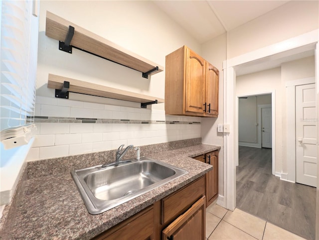 kitchen with sink and backsplash