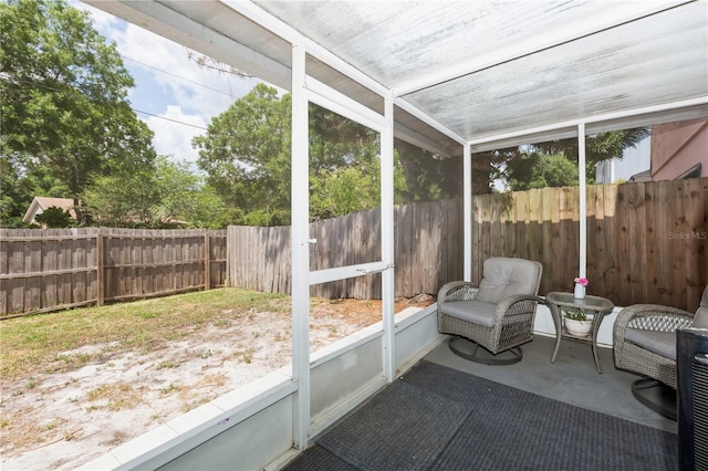 view of sunroom / solarium