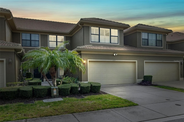 view of front of home featuring a garage