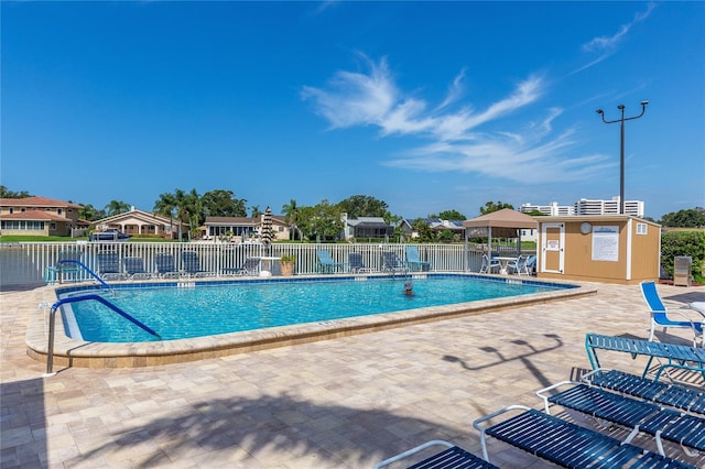 view of pool with a patio area