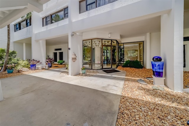 view of exterior entry with french doors