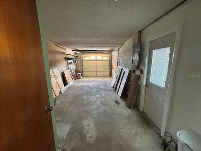 garage featuring electric panel