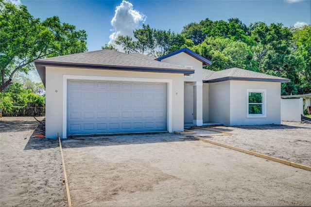 view of front facade with a garage