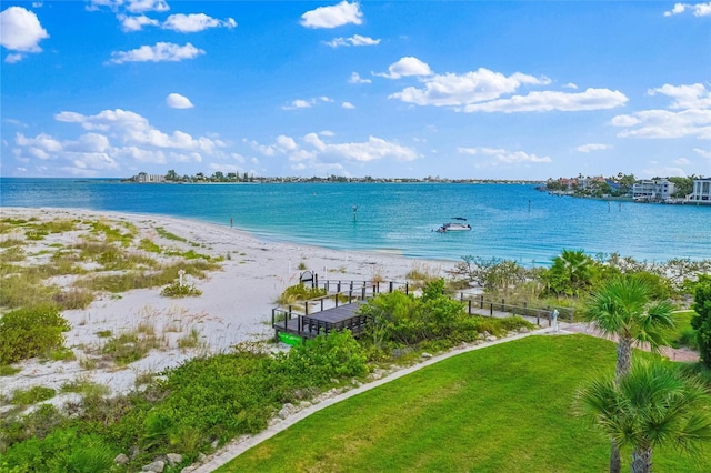 water view featuring a view of the beach