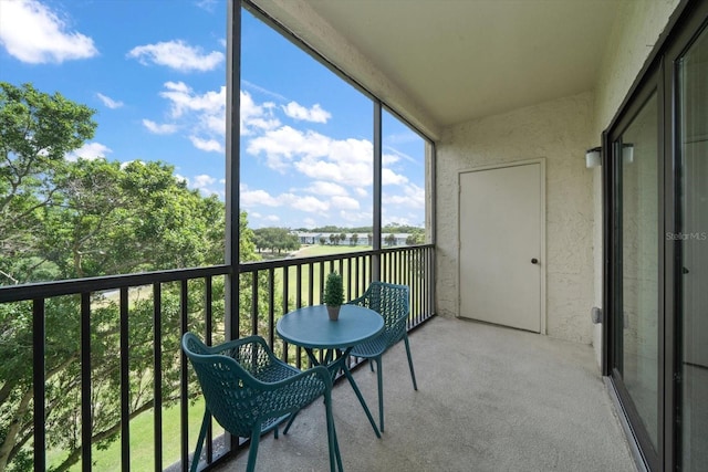 view of sunroom