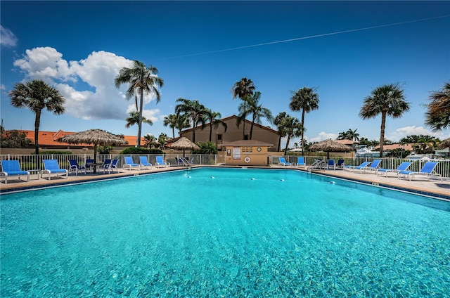 view of pool with a patio area