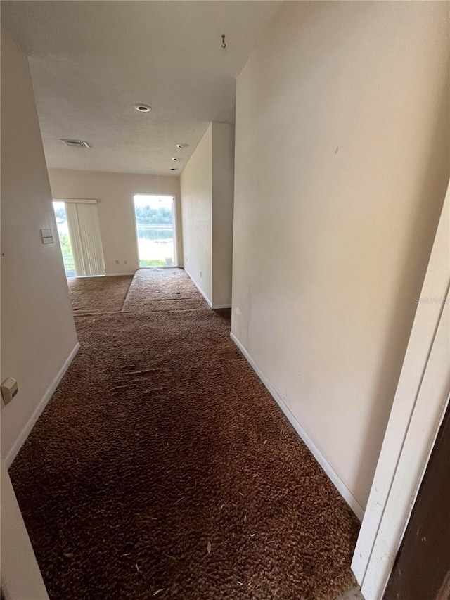 hall featuring carpet