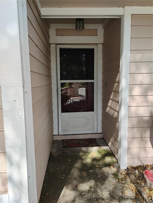 view of doorway to property