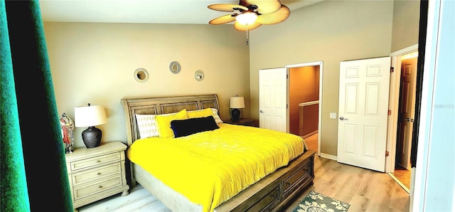 bedroom with light wood-type flooring