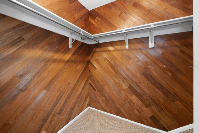 spacious closet with wood-type flooring