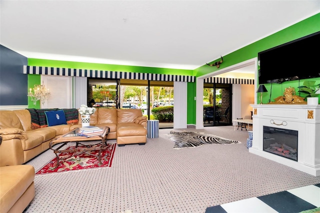 view of carpeted living room